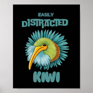 Póster Fácilmente distraído por kiwi
