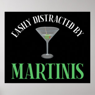 Póster Fácilmente Distraído Por Martinis