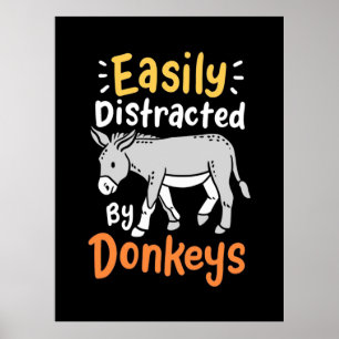 Póster Fácilmente Distratizado Por Los Burros