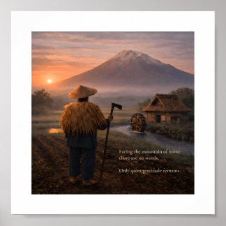 Póster Facing the Mountain of Home – Art Print English