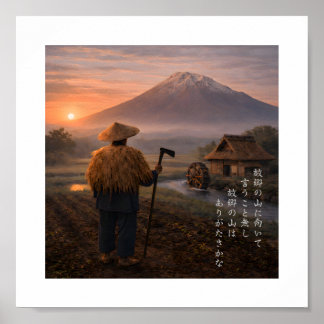 Póster Facing the Mountain of Home – Art Print Japanese