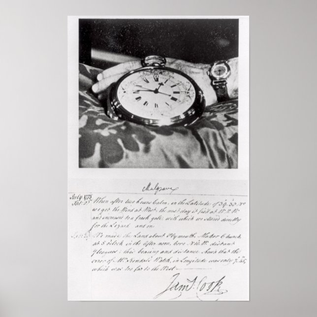 Póster Facsímil del ronómetro de bolsillo (Frente)