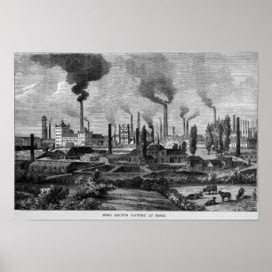 Póster Factory de S. Krupp en Essen, Alemania