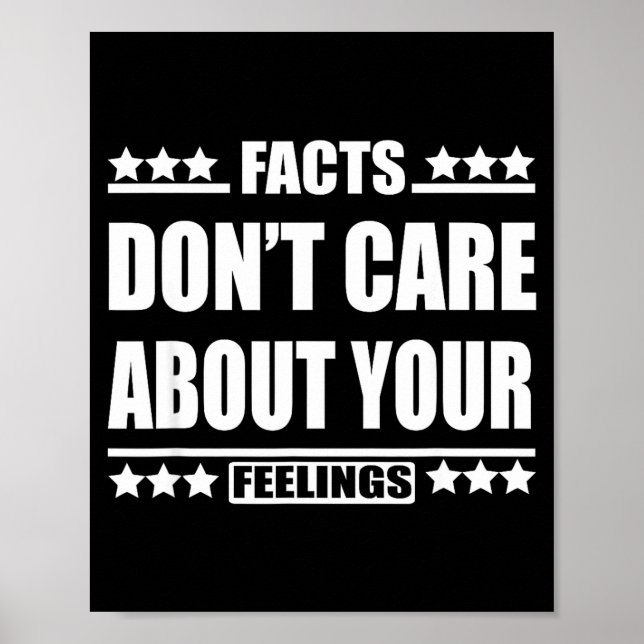 Póster Facts Don't Care About Your Feelings  (Frente)