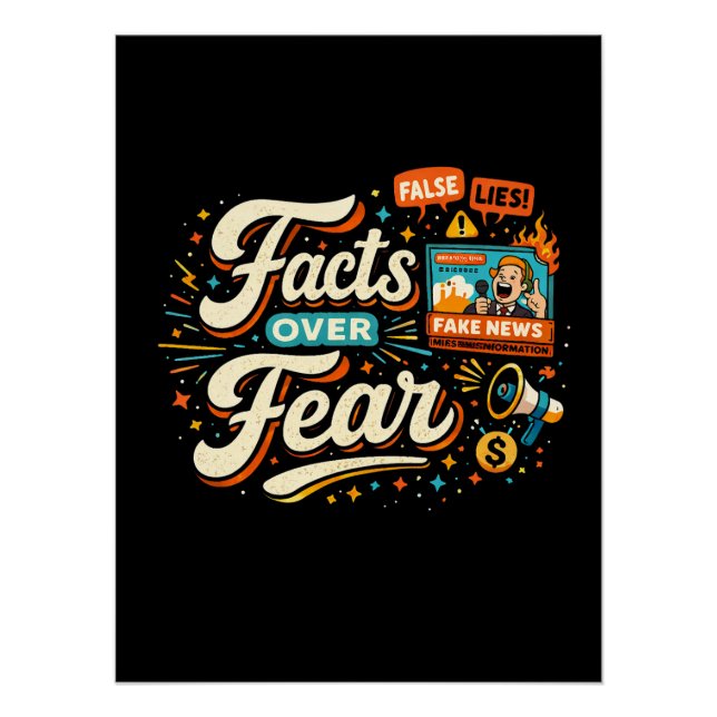 Póster Facts Over Fear (Anverso)
