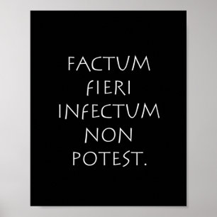 Póster Factum fieri infectum non potest