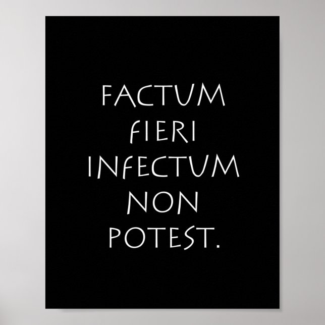Póster Factum fieri infectum non potest (Frente)