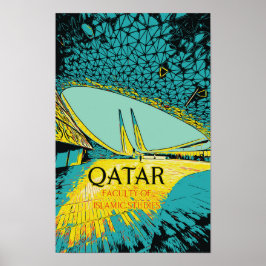 Póster Facultad de Estudios Islámicos de Doha ilustracion