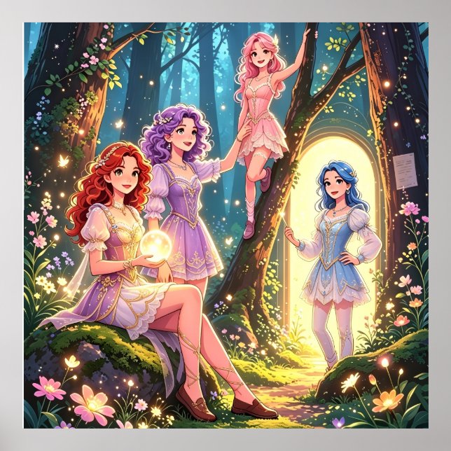 Póster Fadas da floresta  (Frente)