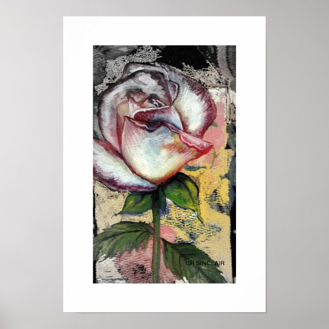 Póster FADED ROSE by CR SINCLAIR (Frente)