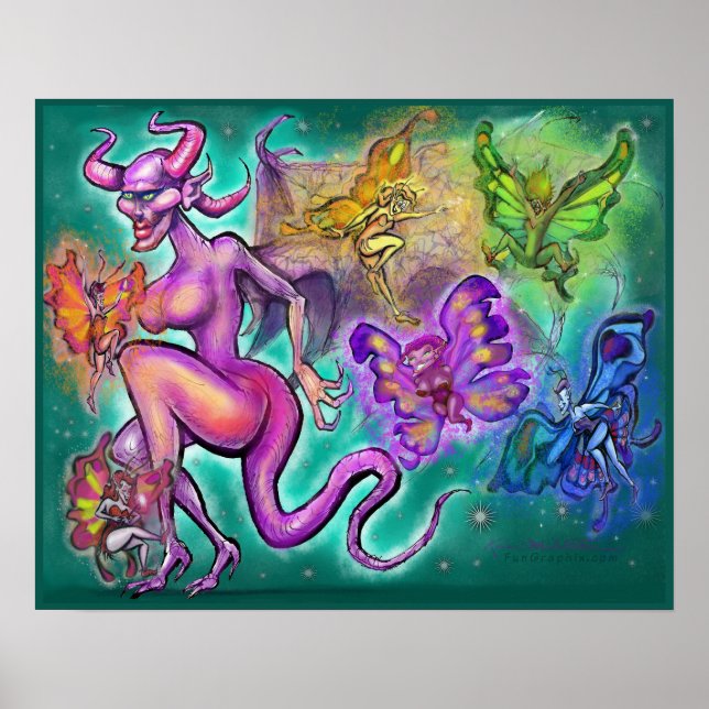 Póster Fae Oscuro y Fae Luminoso (Frente)