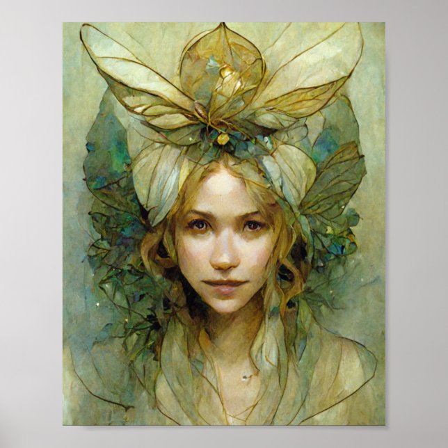 Póster Faerie Crown Fantasy Art Poster (Frente)