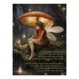 Póster Faerie Debajo Del Sambre En La Lluvia