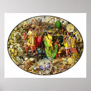 Póster Faeries de Richard Dadd: Oberon y Titania