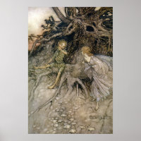 Faery, sueño nocturno de verano, Rackham 16W x 24H