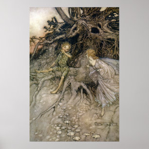 Póster Faery, sueño nocturno de verano, Rackham 16W x 24H