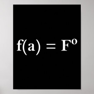 Póster Fafo Math Equation Funny Novedad Math Teacher Nerd