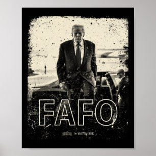 Póster Fafo Trump Afligido Presidente Trump Fafo 