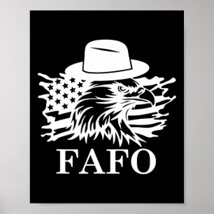 Póster Fafo Trump bandera de EE. UU.
