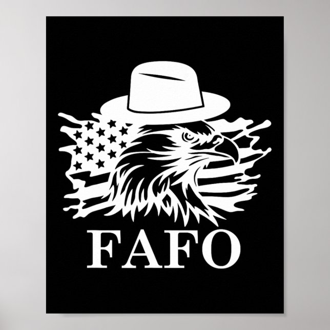 Póster Fafo Trump bandera de EE. UU.  (Frente)