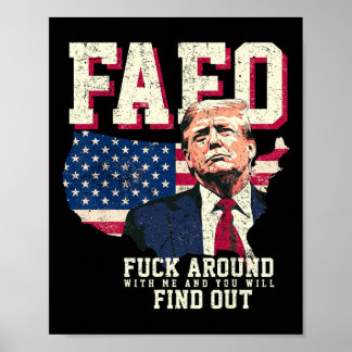 Póster Fafo Trump Us Mapa Bandera Americana