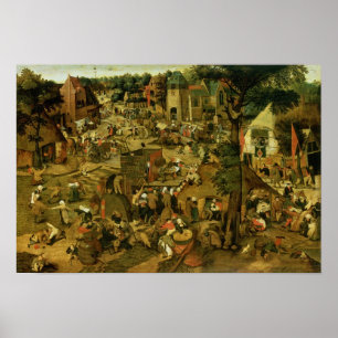 Póster Fair with a Theatrical Performance, 1562