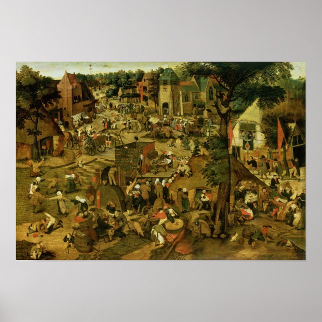 Póster Fair with a Theatrical Performance, 1562 (Frente)