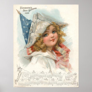 Póster Fairbanks Fairy Calendar 1900
