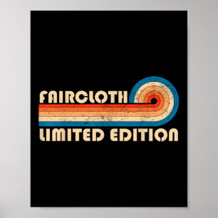 Póster Faircloth Surname Retro Vintage 80 s 90s Cumpleaño
