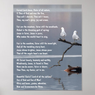 Póster Fairest Lord Jesu Church Christian Hymn Art Poster