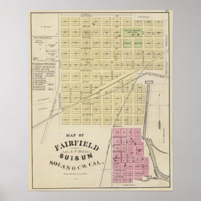 Póster Fairfield, Suisun (Frente)