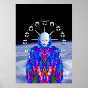 Póster Fairground in Space
