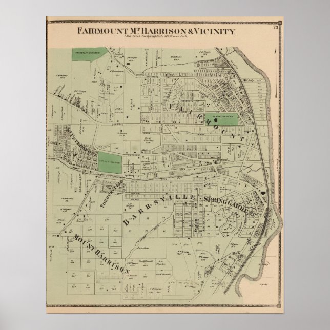 Póster Fairmount, Mt Harrison, Ohio (Frente)