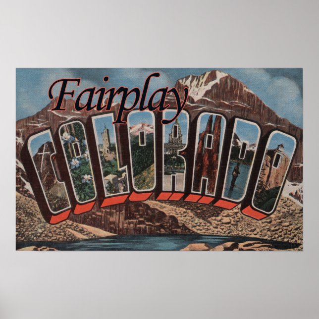 Póster Fairplay, Colorado - Grandes Escenas de letras (Frente)