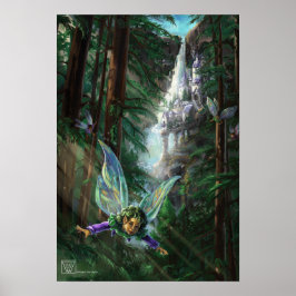 Póster Fairy and Castles Fantasy Art