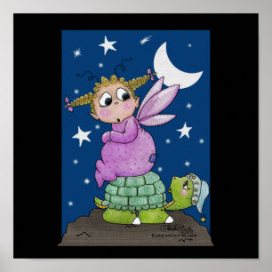 Póster Fairy Baby despierta al Sr. Turtle