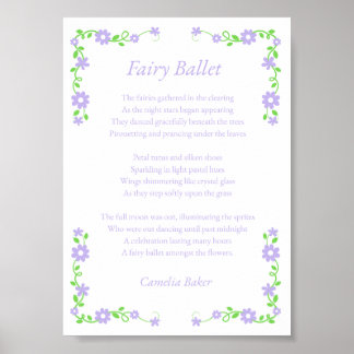 Póster Fairy Ballet Poem Print