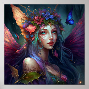 Póster Fairy Chica Fantasy Art Poster