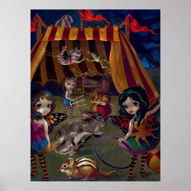 Póster Fairy Circus ART PRINT fantasía faeries carnaval (Frente)