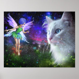 Póster Fairy Encounters Cat