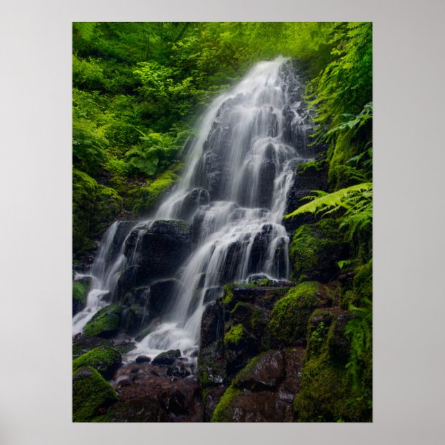 Póster Fairy Falls | Desfiladero del Río Colombia Oregón. (Frente)