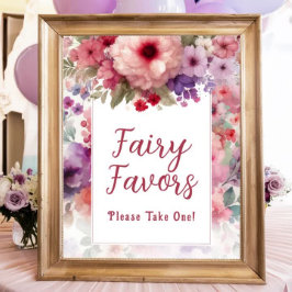 Póster Fairy Favor Fairycore Garden Rótulo de fiesta de c