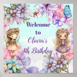 Póster Fairy Fiesta Garden Fairy Birthday Welcome Poster