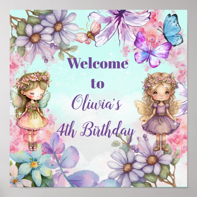 Póster Fairy Fiesta Garden Fairy Birthday Welcome Poster (Frente)