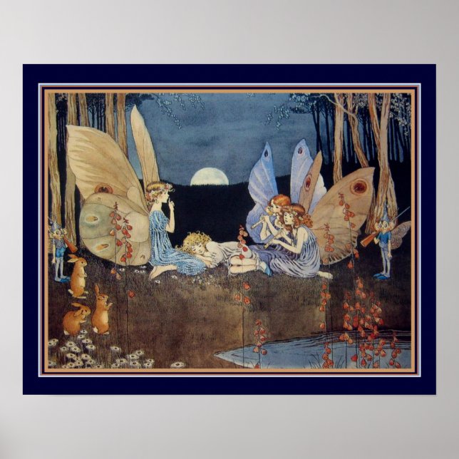 Póster "Fairy Music", aproximadamente 1919 Ida Outhwaite  (Frente)