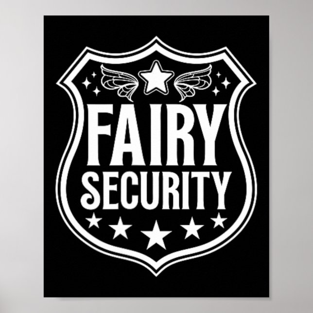 Póster Fairy Security Cumpleaños Halloween Disstume Niños (Frente)