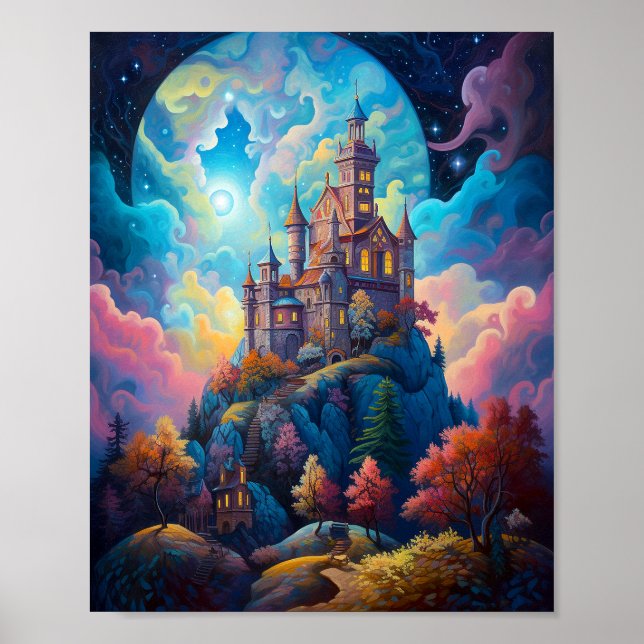 Póster Fairy Tale Castle Fantasy Art (Frente)