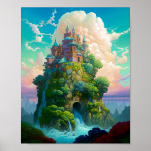 Póster Fairy Tale Castle Fantasy Art