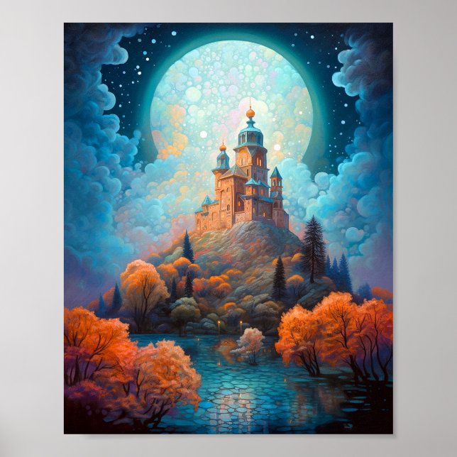 Póster Fairy Tale Castle Fantasy Art (Frente)