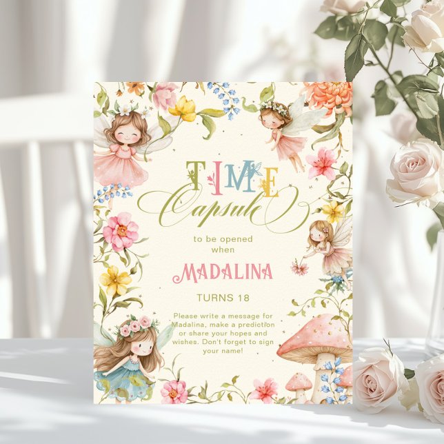 Póster Fairy Time Capsule Bright Wildflower Birthday (Subido por el creador)